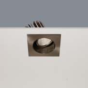 Artdelight Venice 2808 - Einbaustrahler - 80 x 80 mm, Ø 68 mm Einbaumaß - 8W dimmbare LED inkl. - IP44 - Stahl matt