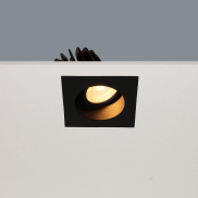 Artdelight Venice 2808 - Einbaustrahler - 80 x 80 mm, Ø 68 mm Einbaumaß - 8W dimmbare LED inkl. - IP44 - schwarz