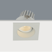 Artdelight Venice 2808 - Einbaustrahler - 80 x 80 mm, Ø 68 mm Einbaumaß - 8W dimmbare LED inkl. - IP44 - weiß