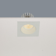 Artdelight Venice 2708 - Einbaustrahler - 80 x 80 mm, Ø 68 mm Einbaumaß - 8W dimmbare LED inkl. - IP44 - weiß