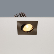 Artdelight Venice 2608 - Einbaustrahler - 80 x 80 mm, Ø 68 mm Einbaumaß - 8W dimmbare LED inkl. - IP44 - Stahl matt
