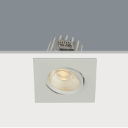Artdelight Venice 2608 - Einbaustrahler - 80 x 80 mm, Ø 68 mm Einbaumaß - 8W dimmbare LED inkl. - IP44 - weiß