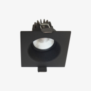 Artdelight Venice 2708 - Einbaustrahler - 80 x 80 mm, Ø 68 mm Einbaumaß - 8W dimmbare LED inkl. - IP44 - schwarz