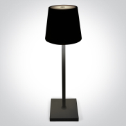 ONE Light Portable Trendy Light - wiederaufladbare Tischleuchte - Ø 11 x 38 cm - 3.5W dimmbare LED inkl. - IP54 - schwarz