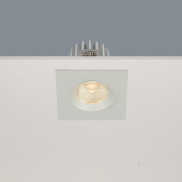 Artdelight Venice 2508 - Einbaustrahler - 80 x 80 mm, Ø 68 mm Einbaumaß - 8W dimmbare LED inkl. - IP44 - weiß