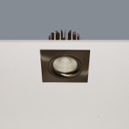Artdelight Venice 2508 - Einbaustrahler - 80 x 80 mm, Ø 68 mm Einbaumaß - 8W dimmbare LED inkl. - IP44 - Stahl matt