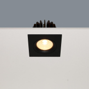 Artdelight Venice 2508 - Einbaustrahler - 80 x 80 mm, Ø 68 mm Einbaumaß - 8W dimmbare LED inkl. - IP44 - schwarz