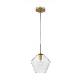 Nova Luce Prisma - Pendelleuchte - Ø 23 x 122 cm - gold und transparent