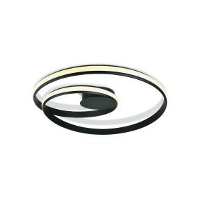 ONE Light Swirl - Deckenleuchte - Ø 58 x 9,5 cm - 30W LED inkl. - schwarz