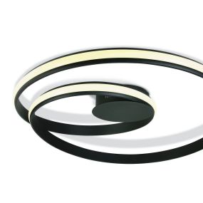 ONE Light Swirl - Deckenleuchte - Ø 58 x 9,5 cm - 30W LED inkl. - schwarz