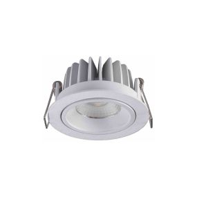 Artdelight Venice 1210 - Einbaustrahler - Ø 90 mm, Ø 83 mm Einbaumaß - 10W dimmbare LED inkl. - IP44 - weiß
