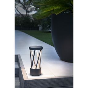 Faro Twist - Gartenleuchte - Ø 14,5 x 30 cm - 10W LED inkl. - IP65 - dunkelgrau