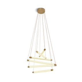ONE Light Light Bars - Pendelleuchte - Ø 63,5 x 150 cm - 65W LED inkl - Messing gebürstet