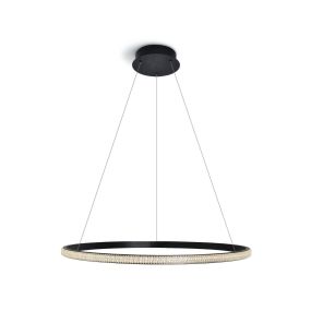 ONE Light Crystal Swirl - Hängeleuchte - Ø 62 x 120 cm - 20W LED inkl. - schwarz
