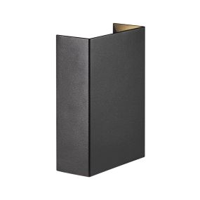 Nordlux Fold - Außenwandleuchte - 10,6 x 4,5 x 14,9 cm - 2 x 3,5W LED inc. - IP54 - schwarz