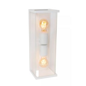 Lucide Claire - Außenwandleuchte - 14 x 16 x 40 cm - IP54 - weiß