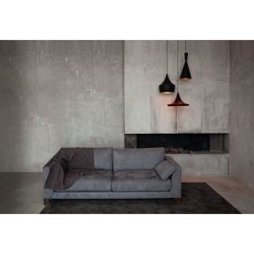 ONE Light Retro Pendelleuchten - Hängeleuchte - Ø 24 x 190 cm - schwarz und messing