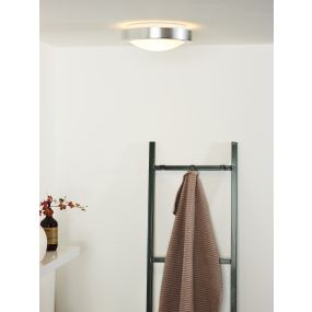 Lucide Fresh 1 - Deckenleuchte - Ø 27 x 9 cm - IP44 - gebürstetes Aluminium