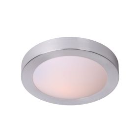 Lucide Fresh 2 - Deckenleuchte - Ø 35 x 10 cm - IP44 - gebürstetes Aluminium