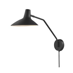 Design for the People Darci - Wandleuchte mit Schalter - 55 x 11 x 36,5 cm - schwarz
