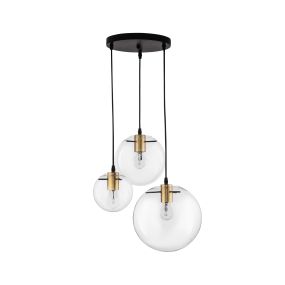 Nova Luce Mirale - Pendelleuchte - Ø 42,5 x 170 cm - gold und schwarz