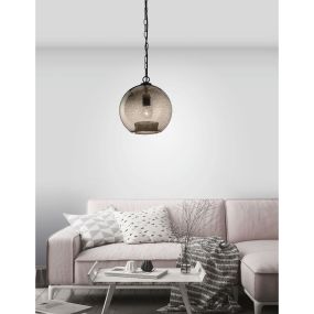 Nova Luce Ancona - Pendelleuchte - Ø 30 x 250 cm - braun