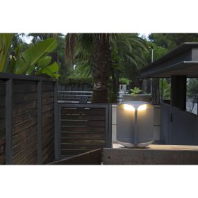 Faro Bu-Oh - Gartenleuchte - 11,5 x 11,5 x 26,5 cm - 12W LED inkl. - IP65 - dunkelgrau