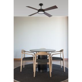 Faro Hydra - Deckenventilator mit Licht und Fernbedienung - Ø 133 cm - 22W LED inkl. - dunkelbraun und schwarz