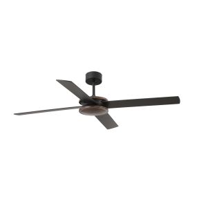 Faro Polea - Deckenventilator mit Fernbedienung und Timer - Ø 132,2 cm - schwarz und braun