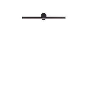 Nova Luce Breggo - wandleuchte - 61 x 7,5 x 10 cm - 12W LED inkl. - IP54 - Sand Schwarz