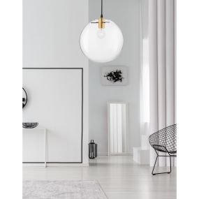 Nova Luce Mirale - Pendelleuchte - Ø 30 x 187 cm - Gold und Schwarz