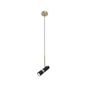 Maxlight Puma - Pendelleuchte - Ø 6 x 148,5 cm - schwarz und Holz