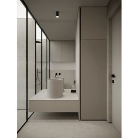Nova Luce Mao - Deckenleuchte - Ø 5,5 x 10,8 cm - IP44 - sand schwarz