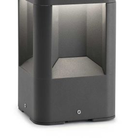 Faro Naya - Gartenleuchte - 12 x 12 x 20,5 cm - 8W LED inkl. - IP54 - dunkelgrau
