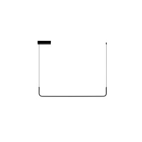 Nova Luce Strita - Hängelampe -  101 x 150 x 7 cm - 20W LED inkl. - sand schwarz