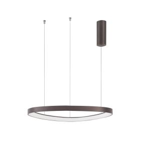 Nova Luce Esteva - Hängeleuchte - Ø 65 x 150 cm - 48W dimmbare LED inkl. - kaffeebraun