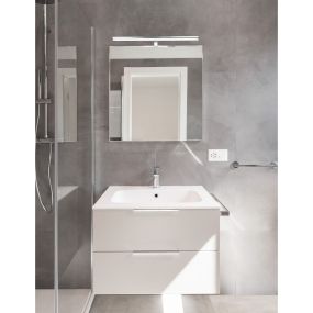 Nova Luce Vanese - Spiegelleuchte - 63 x 6,5 x 6,5 cm - 18W LED inkl. - IP44 - Chrom