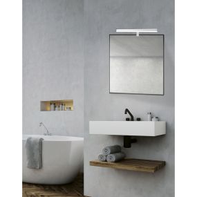 Nova Luce Vanese - Spiegelleuchte - 49 x 6,5 x 6,5 cm - 12W LED inkl. - IP44 - Chrom