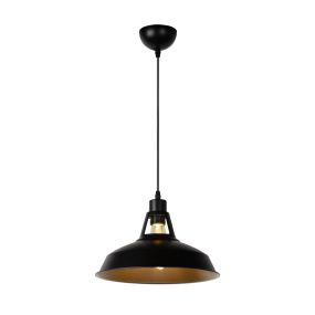 Lucide Brassy-bis - Hängeleuchte - Ø 31 x 149 cm - schwarz