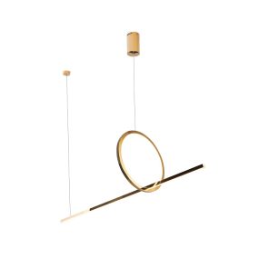 Maxlight Lozanna - Pendelleuchte - 100 x 30 x 150 cm - 18W LED inkl - gold