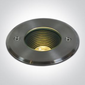 ONE Light Dark Light Inground Range - Bodeneinbaustrahler für den Außenbereich - Ø 180 mm, Ø 165 mm Einbaugröße - 15W LED inkl. - IP67 - metallic