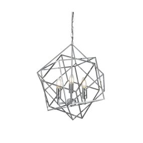 Searchlight Cube - Kronleuchter - Ø 48 x 150 cm - Chrom