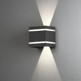 Konstsmide Cremona - außenwandleuchte - 14 x 11 x 14 cm - 6W LED inklusive - IP54 - anthrazit