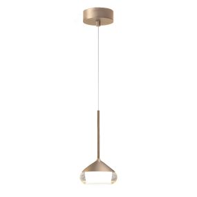 Artdelight Phoenix – pendelleuchte – Ø 11,6 x 8,2 cm – 7W dimmbare LED inklusive – champagner