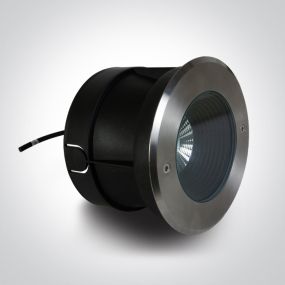 ONE Light Dark Light Inground Range - Bodeneinbaustrahler für den Außenbereich - Ø 180 mm, Ø 165 mm Einbaugröße - 15W LED inkl. - IP67 - metallic