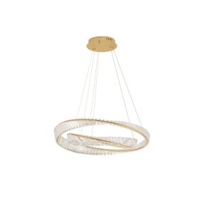 Nova Luce Aurelia - hängeleuchte - Ø 80 x 150 cm - 72W dimmbares LED inkl. - gold