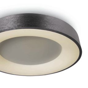 ONE Light Dekorative Plafo - Deckenleuchte - Ø 48 x 8,7 cm - 40W LED inkl. - gebürstet anthrazit