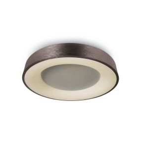 ONE Light Dekorative Plafo - Deckenleuchte - Ø 48 x 8,7 cm - 40W LED inkl. - gebürstet braun