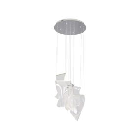 Maxlight Silk - Pendelleuchte - Ø 55 x 180 cm - 15W dimmbare LED inkl - Chrom