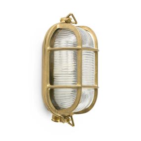 Faro Borda - Wandleuchte - 11 x 12 x 23 cm - IP65 - Messing